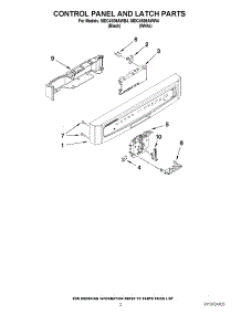 02 - Control Panel And Latch Parts parts for Maytag Dishwasher MDC4809AWW4 / from AppliancePartsPros.com