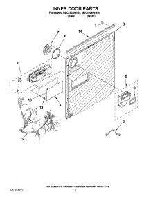 03 - Inner Door Parts parts for Maytag Dishwasher MDC4809AWW4 / from AppliancePartsPros.com