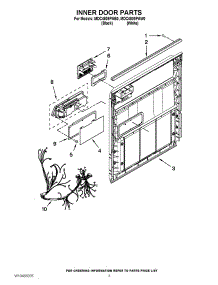 03 - Inner Door Parts parts for Maytag Dishwasher MDC4809PAW0 / from AppliancePartsPros.com
