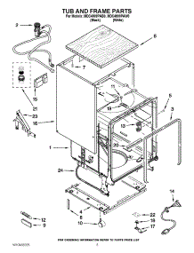 05 - Tub And Frame Parts parts for Maytag Dishwasher MDC4809PAW0 / from AppliancePartsPros.com