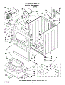 02 - Cabinet Parts parts for Maytag Dryer MDE17MNBGW1 / from AppliancePartsPros.com