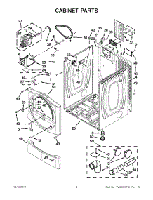 02 - Cabinet Parts parts for Maytag Dryer MDE25PDAGW0 / from AppliancePartsPros.com