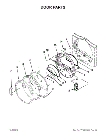 04 - Door Parts parts for Maytag Dryer MDE25PDAGW0 / from AppliancePartsPros.com