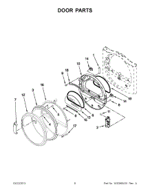 04 - Door Parts parts for Maytag Dryer MDE25PDAYW1 / from AppliancePartsPros.com