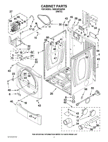 02 - Cabinet Parts parts for Maytag Dryer MDE25PDAZW0 / from AppliancePartsPros.com