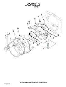 04 - Door Parts parts for Maytag Dryer MDE25PDAZW0 / from AppliancePartsPros.com