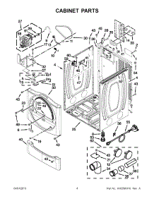 02 - Cabinet Parts parts for Maytag Dryer MDE25PDAZW1 / from AppliancePartsPros.com