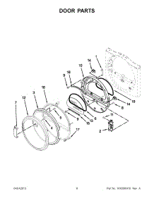 04 - Door Parts parts for Maytag Dryer MDE25PDAZW1 / from AppliancePartsPros.com