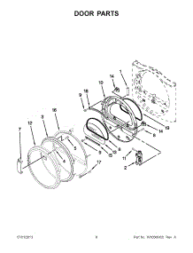 04 - Door Parts parts for Maytag Dryer MDE25PNAGW1 / from AppliancePartsPros.com