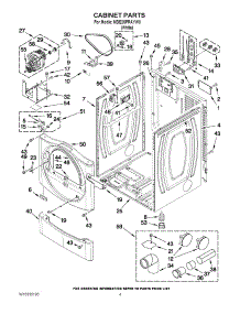 02 - Cabinet Parts parts for Maytag Dryer MDE25PRAYW0 / from AppliancePartsPros.com