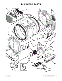 03 - Bulkhead Parts parts for Maytag Dryer MDE25PRAZW1 / from AppliancePartsPros.com