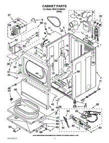02 - Cabinet Parts parts for Maytag Dryer MDG17CSBGW1 / from AppliancePartsPros.com
