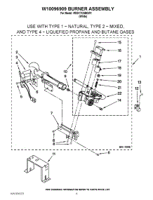 04 - W10096909 Burner Assembly parts for Maytag Dryer MDG17CSBGW1 / from AppliancePartsPros.com