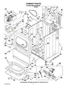 02 - Cabinet Parts parts for Maytag Dryer MDG17CSBGW2 / from AppliancePartsPros.com