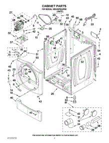 02 - Cabinet Parts parts for Maytag Dryer MDG25PDAWW0 / from AppliancePartsPros.com
