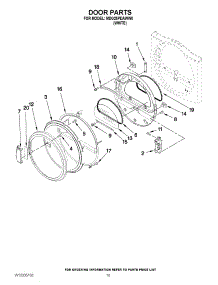 05 - Door Parts parts for Maytag Dryer MDG25PDAWW0 / from AppliancePartsPros.com