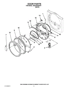 05 - Door Parts parts for Maytag Dryer MDG25PDAWW1 / from AppliancePartsPros.com