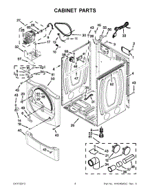 02 - Cabinet Parts parts for Maytag Dryer MDG25PDAWW2 / from AppliancePartsPros.com