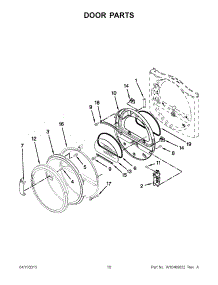 05 - Door Parts parts for Maytag Dryer MDG25PDAWW2 / from AppliancePartsPros.com