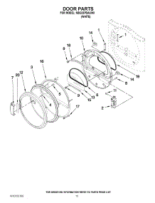 05 - Door Parts parts for Maytag Dryer MDG25PDAXW0 / from AppliancePartsPros.com