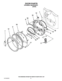 05 - Door Parts parts for Maytag Dryer MDG25PDAXW1 / from AppliancePartsPros.com