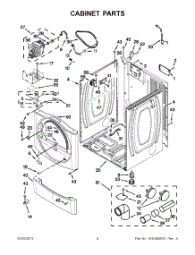 02 - Cabinet Parts parts for Maytag Dryer MDG25PDAXW2 / from AppliancePartsPros.com