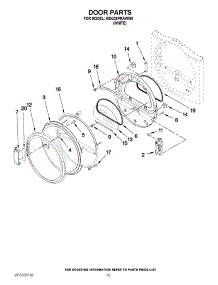 05 - Door Parts parts for Maytag Dryer MDG25PRAWW0 / from AppliancePartsPros.com