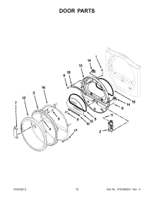 05 - Door Parts parts for Maytag Dryer MDG25PRAWW2 / from AppliancePartsPros.com