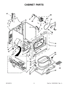 02 - Cabinet Parts parts for Whirlpool Dryer 7MWGD1601AW2 / from AppliancePartsPros.com