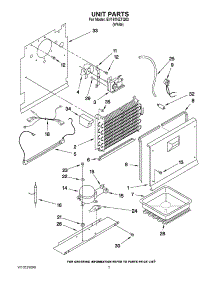 03 - Unit Parts parts for Whirlpool Freezer EV161NZTQ02 / from AppliancePartsPros.com