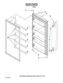 04 - Door Parts parts for Whirlpool Freezer EV161NZTQ02 / from AppliancePartsPros.com