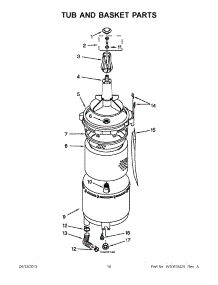 09 - Tub And Basket Parts parts for Whirlpool Washer Dryer Combo LTG5243DQC / from AppliancePartsPros.com