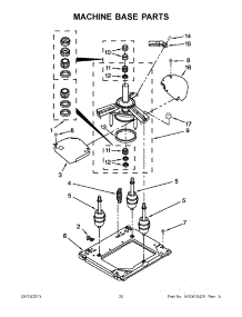 10 - Machine Base Parts parts for Whirlpool Washer Dryer Combo LTG5243DQC / from AppliancePartsPros.com