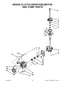 11 - Brake,Clutch,Gearcase,Motor And Pump Parts parts for Whirlpool Washer Dryer Combo LTG5243DQC / from AppliancePartsPros.com