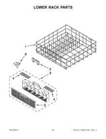 10 - Lower Rack Parts parts for Whirlpool Dishwasher WDT710PAYM5 / from AppliancePartsPros.com