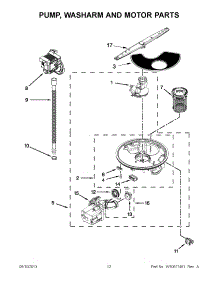 06 - Pump, Washarm And Motor Parts parts for Whirlpool Dishwasher WDT710PAYW5 / from AppliancePartsPros.com