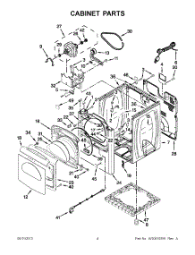 02 - Cabinet Parts parts for Whirlpool Dryer WGD8900BC0 / from AppliancePartsPros.com