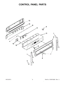 02 - Control Panel Parts parts for Whirlpool Range YWGE755C0BH0 / from AppliancePartsPros.com