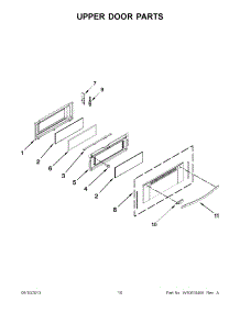05 - Upper Door Parts parts for Whirlpool Range YWGE755C0BH0 / from AppliancePartsPros.com
