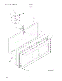 03 - Door parts for Frigidaire Freezer CF1510 / from AppliancePartsPros.com