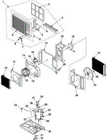 Air Conditioner  Chassis Assembly parts for Samsung Room Air Conditioner AW0500/XAA from AppliancePartsPros.com