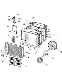 Air Conditioner  Chassis Assembly parts for Samsung Room Air Conditioner AW0519 from AppliancePartsPros.com