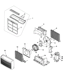 Air Conditioner  Chassis Assembly parts for Samsung Room Air Conditioner AW05280K from AppliancePartsPros.com
