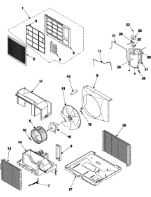 Air Conditioner  Chassis Assembly parts for Samsung Room Air Conditioner AW0790A/XAA from AppliancePartsPros.com