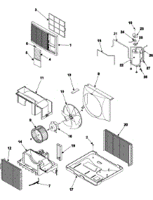 Air Conditioner  Chassis Assembly parts for Samsung Room Air Conditioner AW0819/XAA from AppliancePartsPros.com