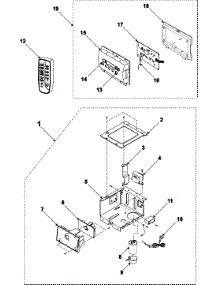 Room A / C  Control Assembly parts for Samsung Room Air Conditioner AW1001B from AppliancePartsPros.com
