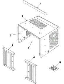 Air Conditioner  Outer Case Assembly parts for Samsung Room Air Conditioner AW109CB/XAA from AppliancePartsPros.com