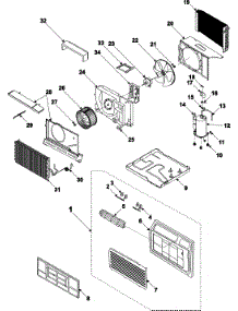 Chassis Assembly parts for Samsung Room Air Conditioner AW1203B/XAA from AppliancePartsPros.com