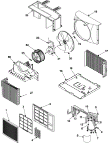 Air Conditioner  Chassis Assembly parts for Samsung Room Air Conditioner AW1290/XAA from AppliancePartsPros.com