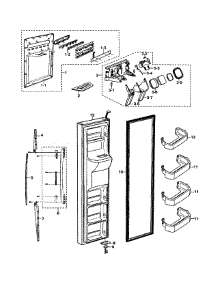 Refrigeration  Left Door parts for Samsung Refrigerator RS2630WW/XAA from AppliancePartsPros.com